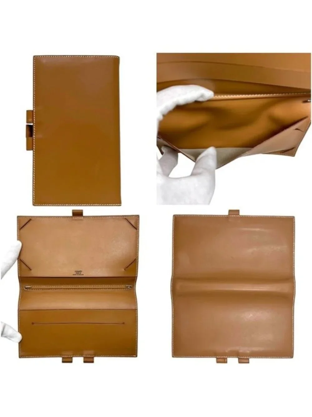 Hermes Notebook Cover Agenda PM Box Calf Camel Brown